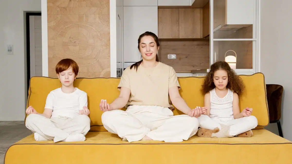 méditation  famille