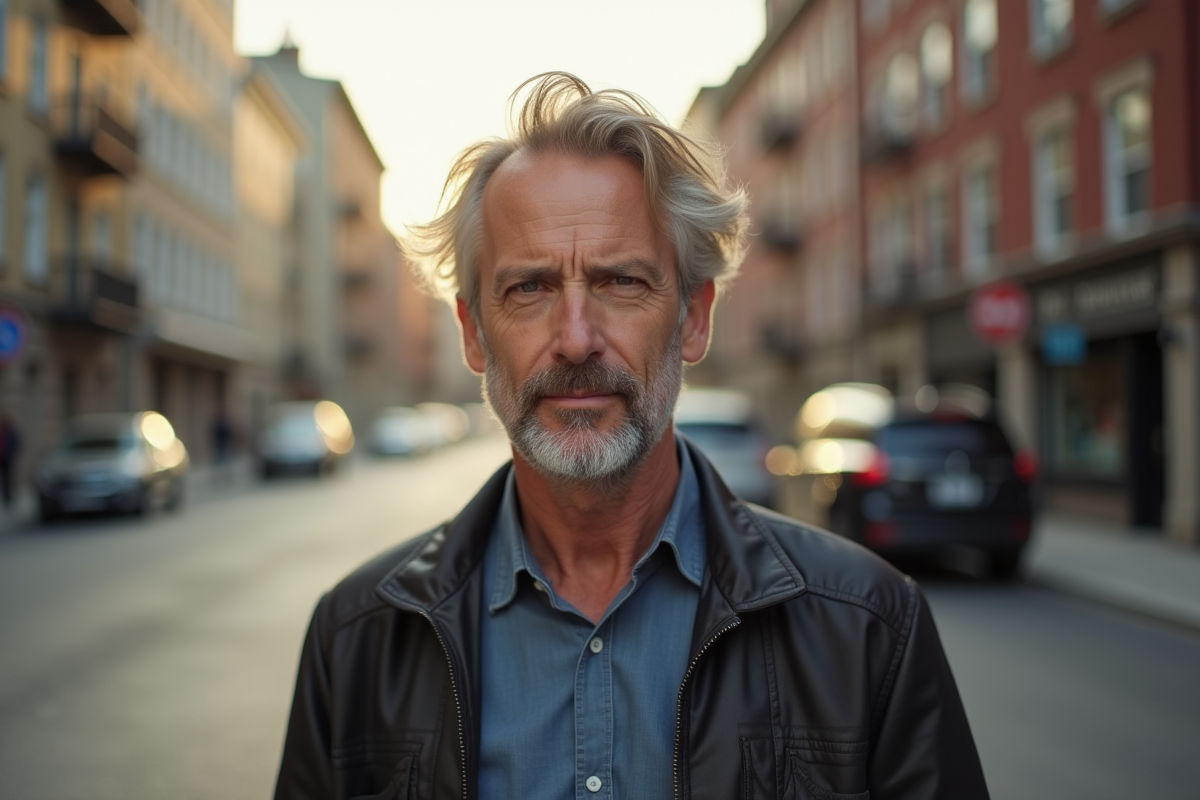 Bo Brinkman en extérieur dans une rue urbaine en plein jour