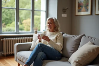 système de chauffage moderne dans un espace de vie confortable